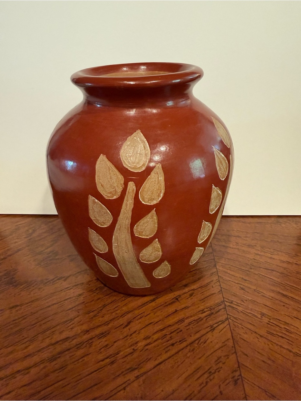 Vintage Nicaragua Red Ware Decorative Vase